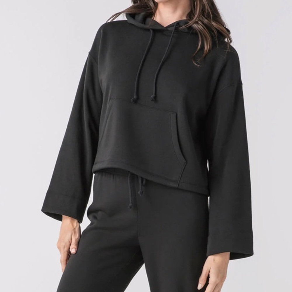 Z Supply NWT Lift Off Hoodie Sweatshirt Black Size L
